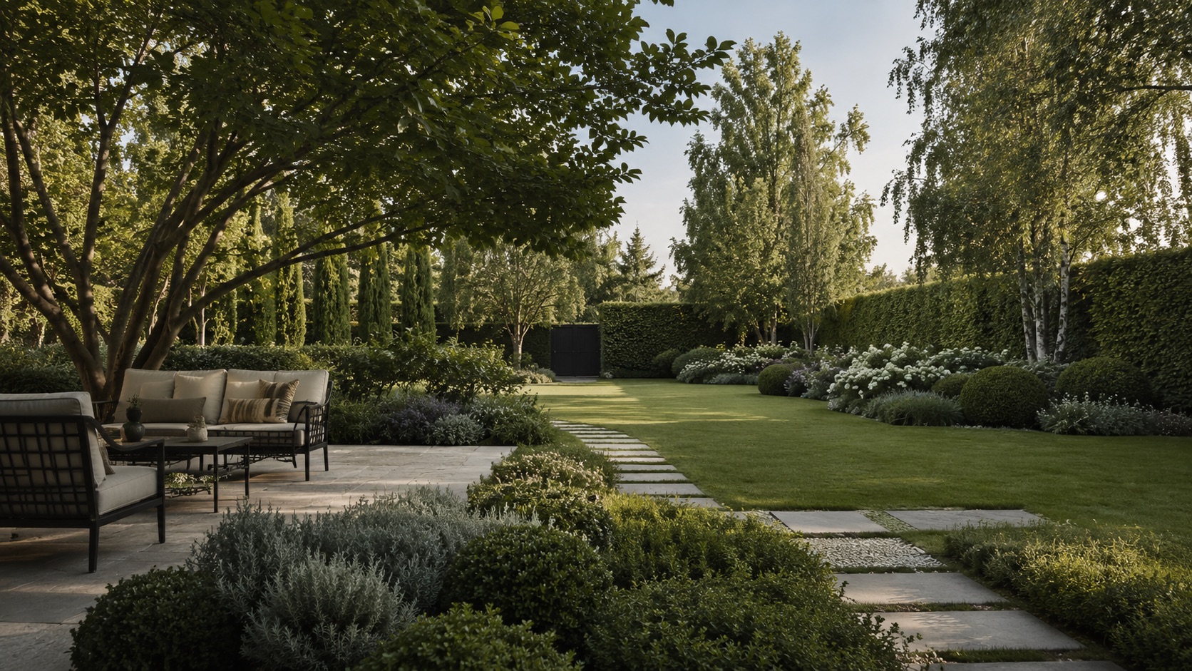 Jardín en La Moraleja del proyecto Casa la Moraleja