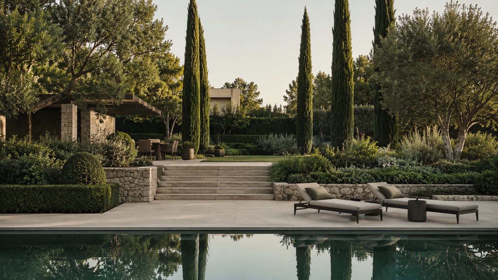 Jardín en Somosaguas del proyecto Villa Somosaguas